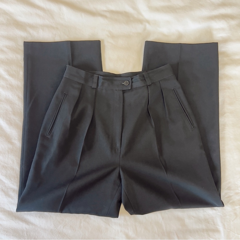 Classic Black Pleated Trousers - Women's Tailored Pants